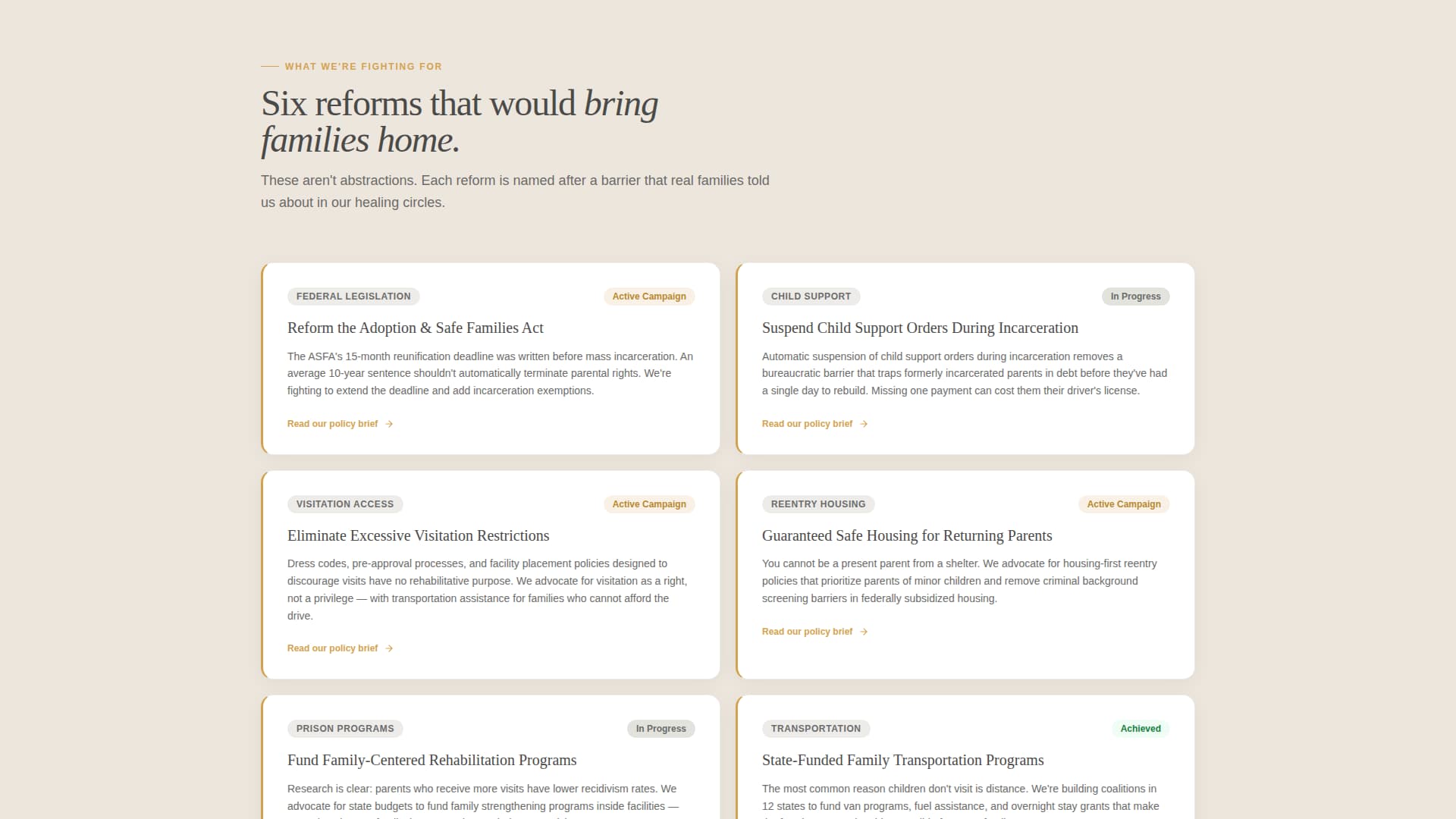 Pardon - Compassionate Prisonreform Landing Page Template