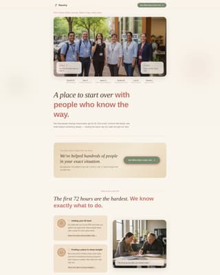 Reentry - Compassionate Nonprofit Landing Page Template