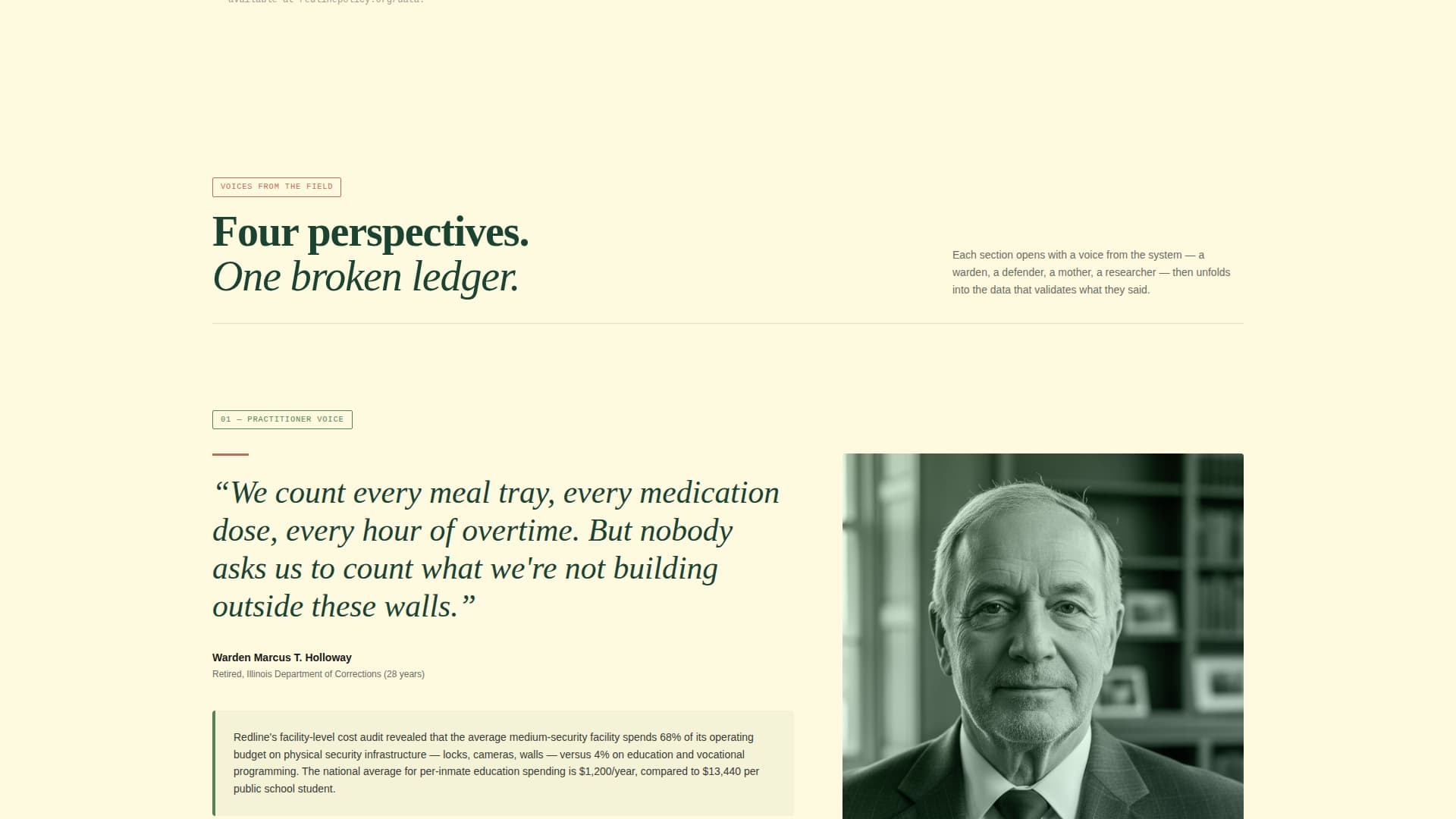 Redline - Authoritative Prisonreform Landing Page Template