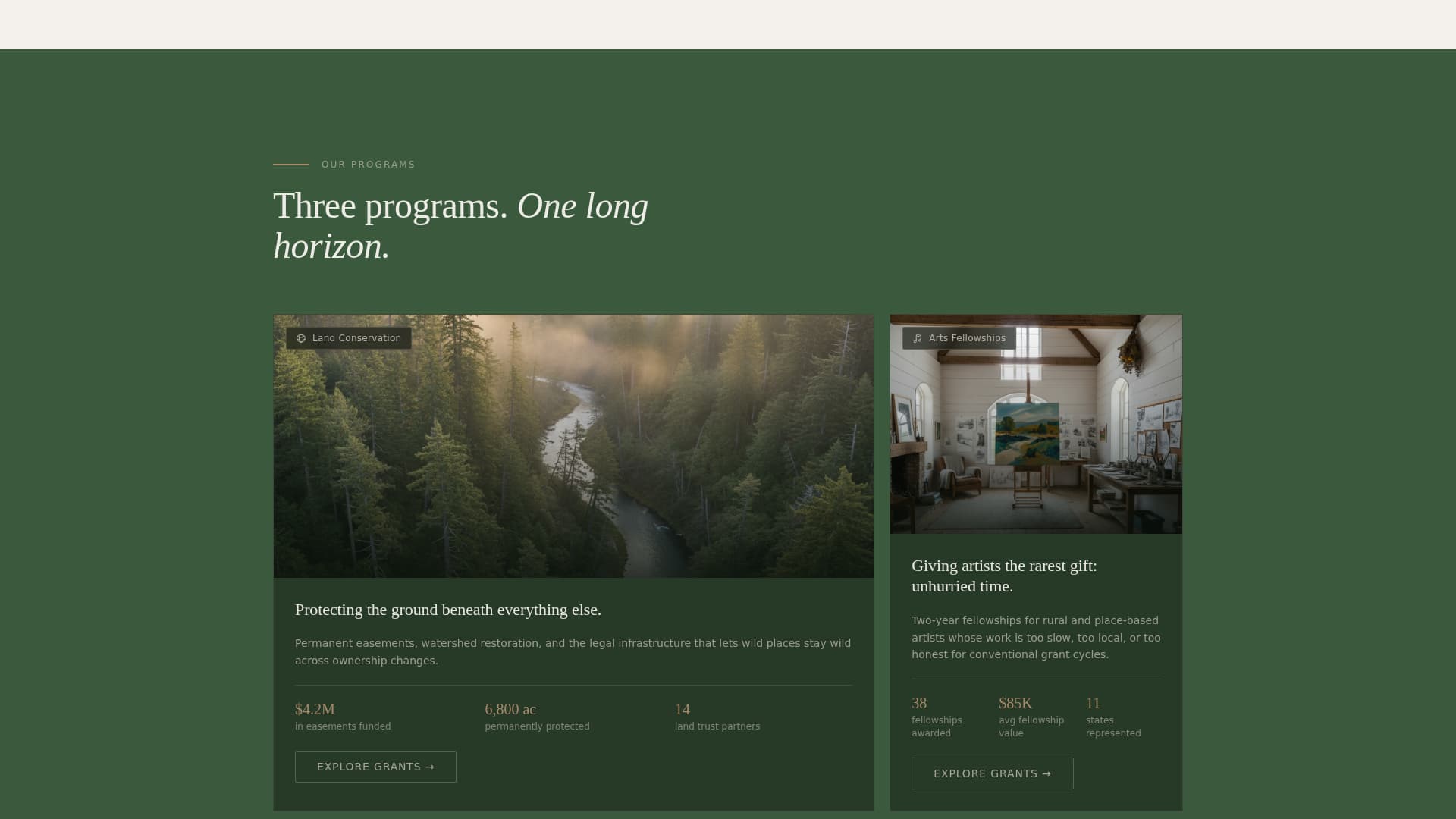 Endow - Timeless Foundation Landing Page Template