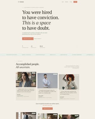 Convene - Transformative Productmanagers Landing Page Template