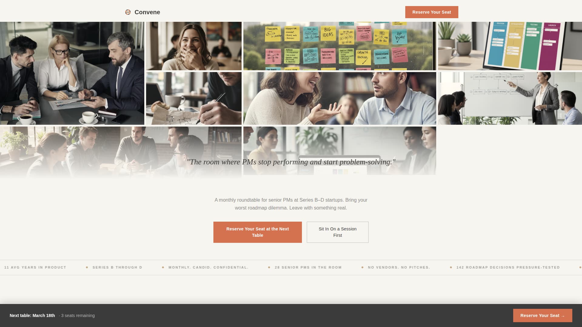 Convene - Trusted Productmanagers Landing Page Template
