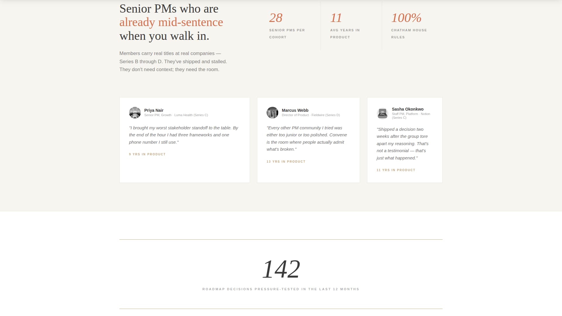Convene - Trusted Productmanagers Landing Page Template