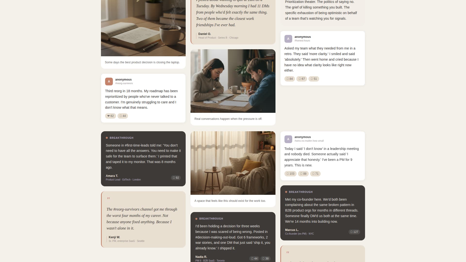 Standup - Welcoming Productmanagers Landing Page Template