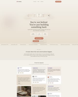 Standup - Welcoming Productmanagers Landing Page Template