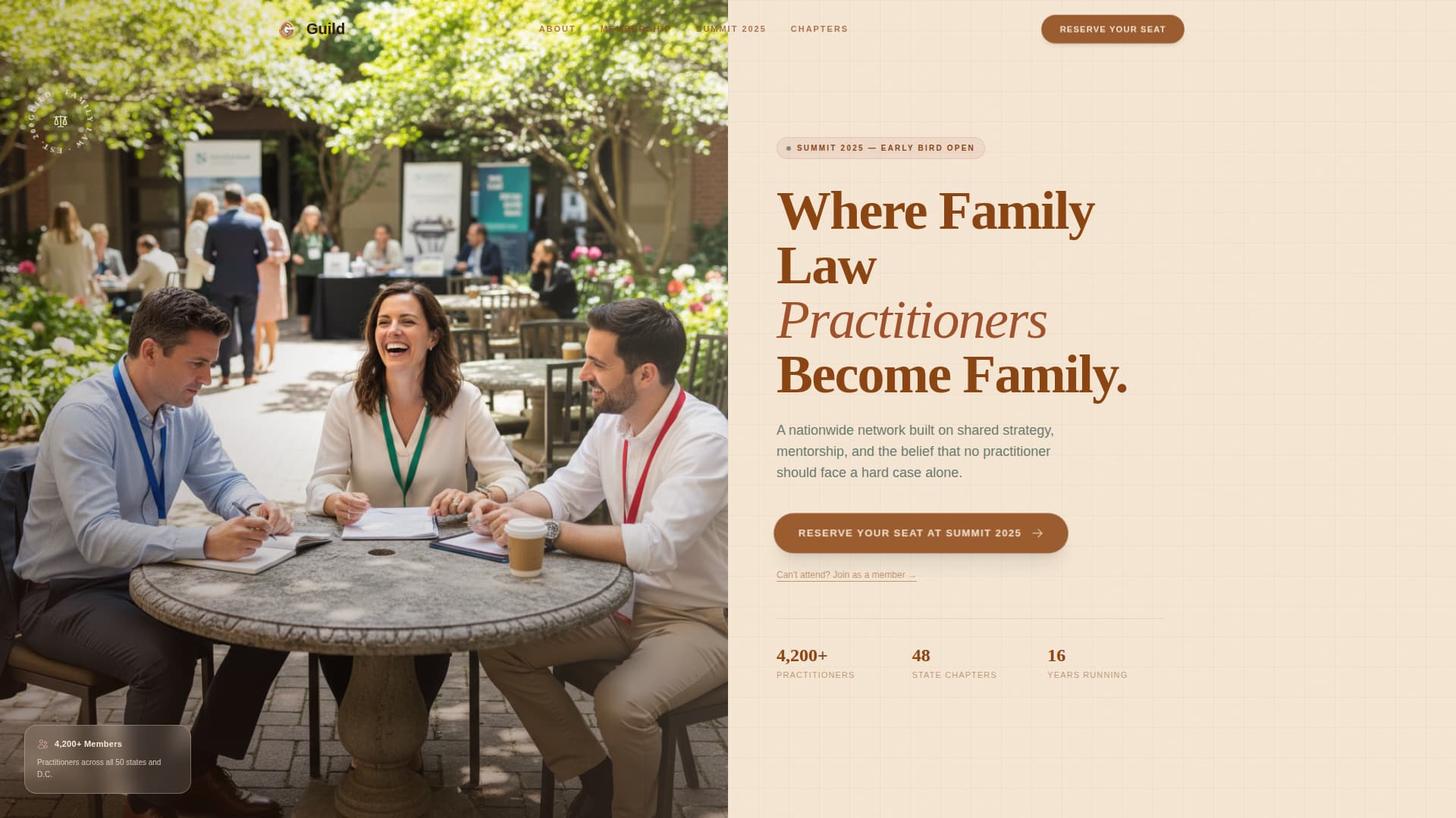 Guild - Warm Familylaw Landing Page Template
