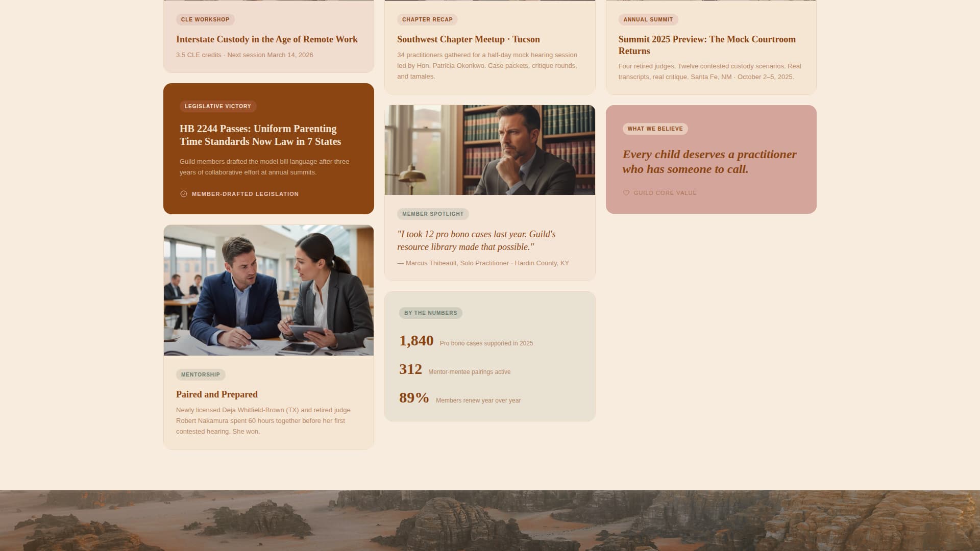Guild - Warm Familylaw Landing Page Template