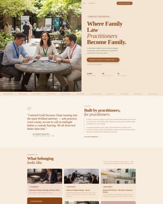 Guild - Warm Familylaw Landing Page Template