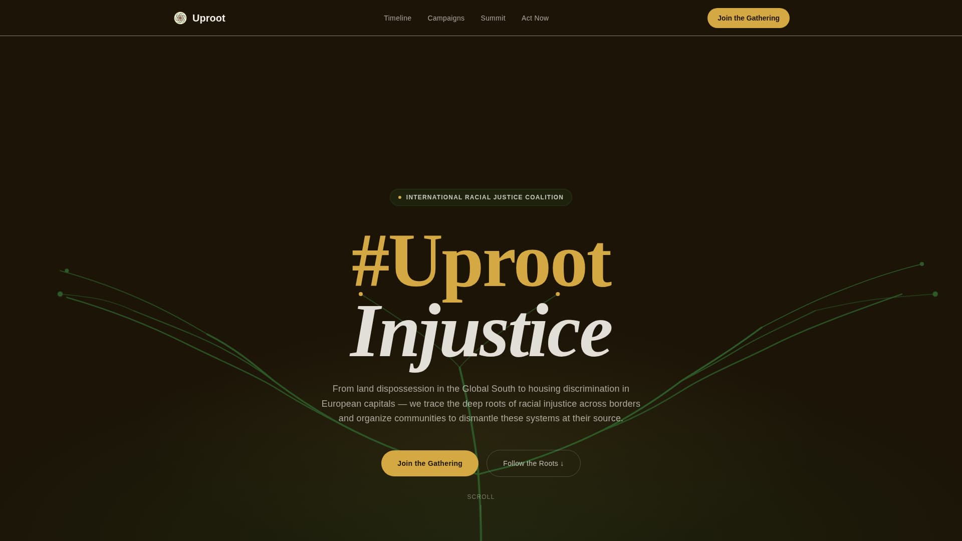 Uproot - Powerful Racialjustice Landing Page Template