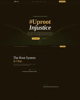 Uproot - Powerful Racialjustice Landing Page Template