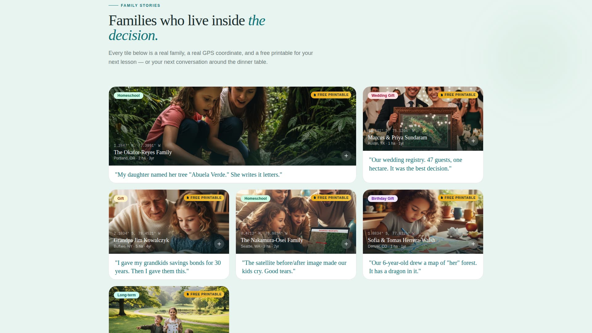 Canopy - Generational Rainforest Landing Page Template