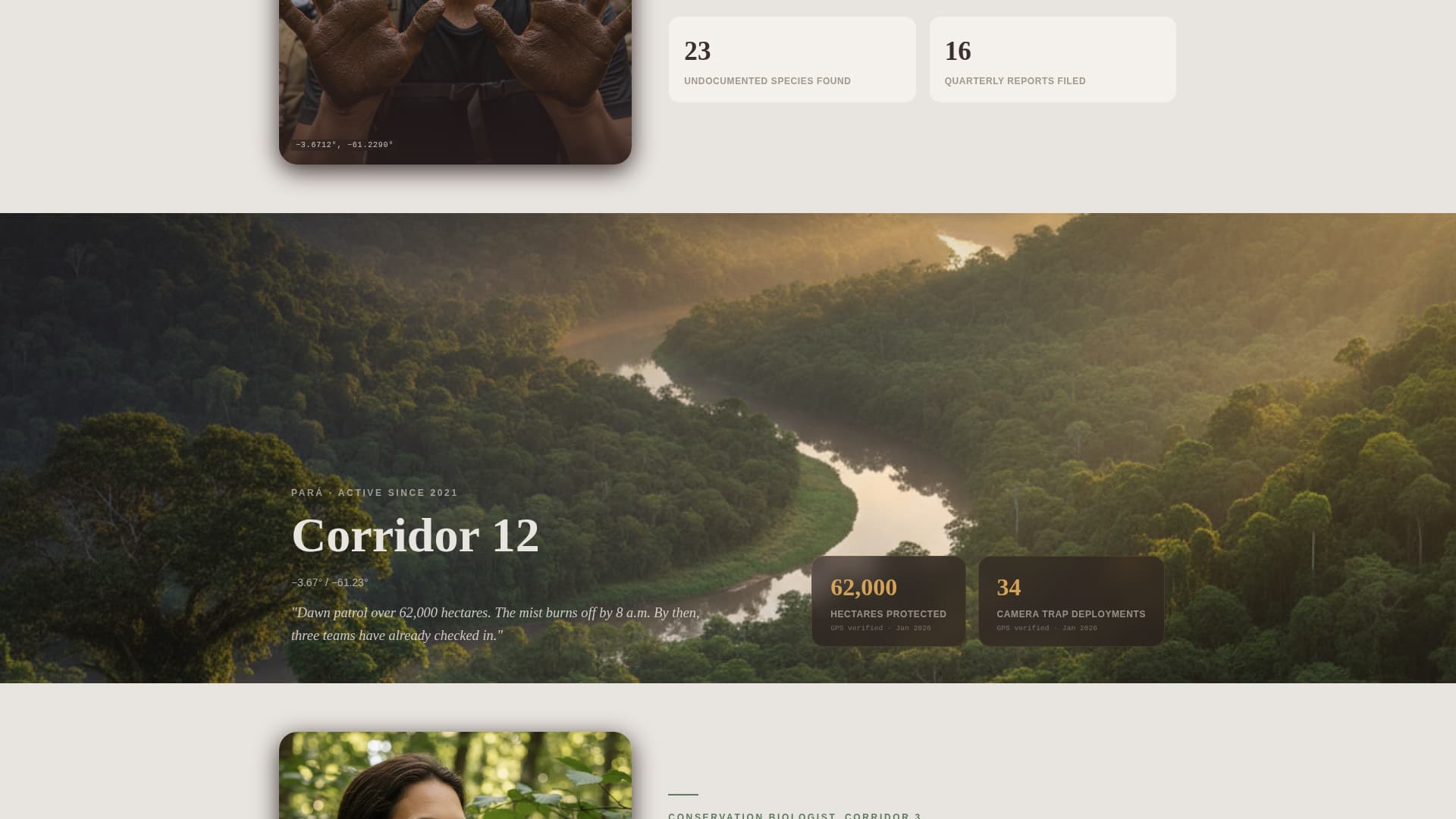 Canopy - Immersive Rainforestprotection Landing Page Template