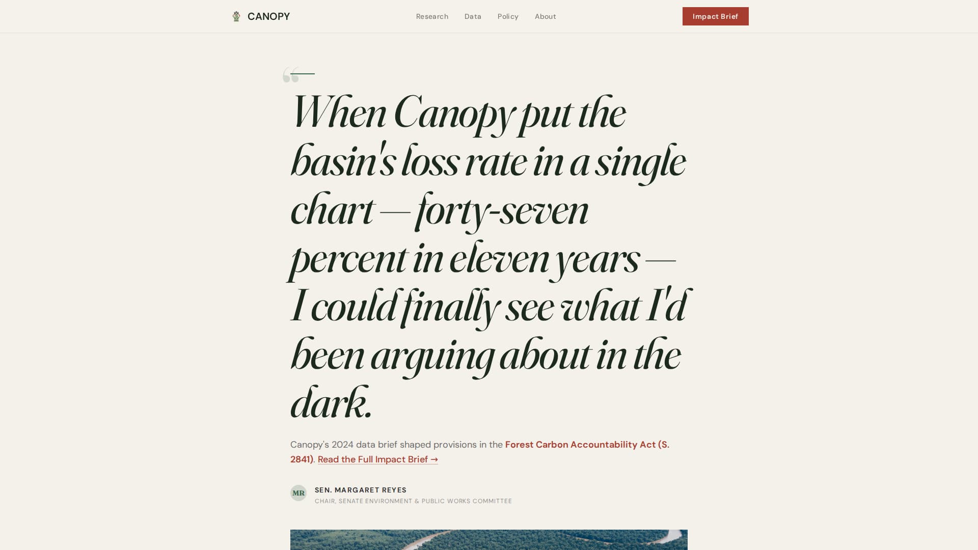 Canopy - Authoritative Rainforest Landing Page Template
