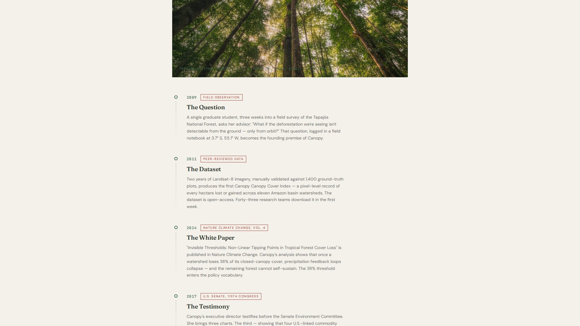 Canopy - Authoritative Rainforest Landing Page Template