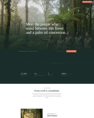 Canopy - Impactful Rainforest Landing Page Template