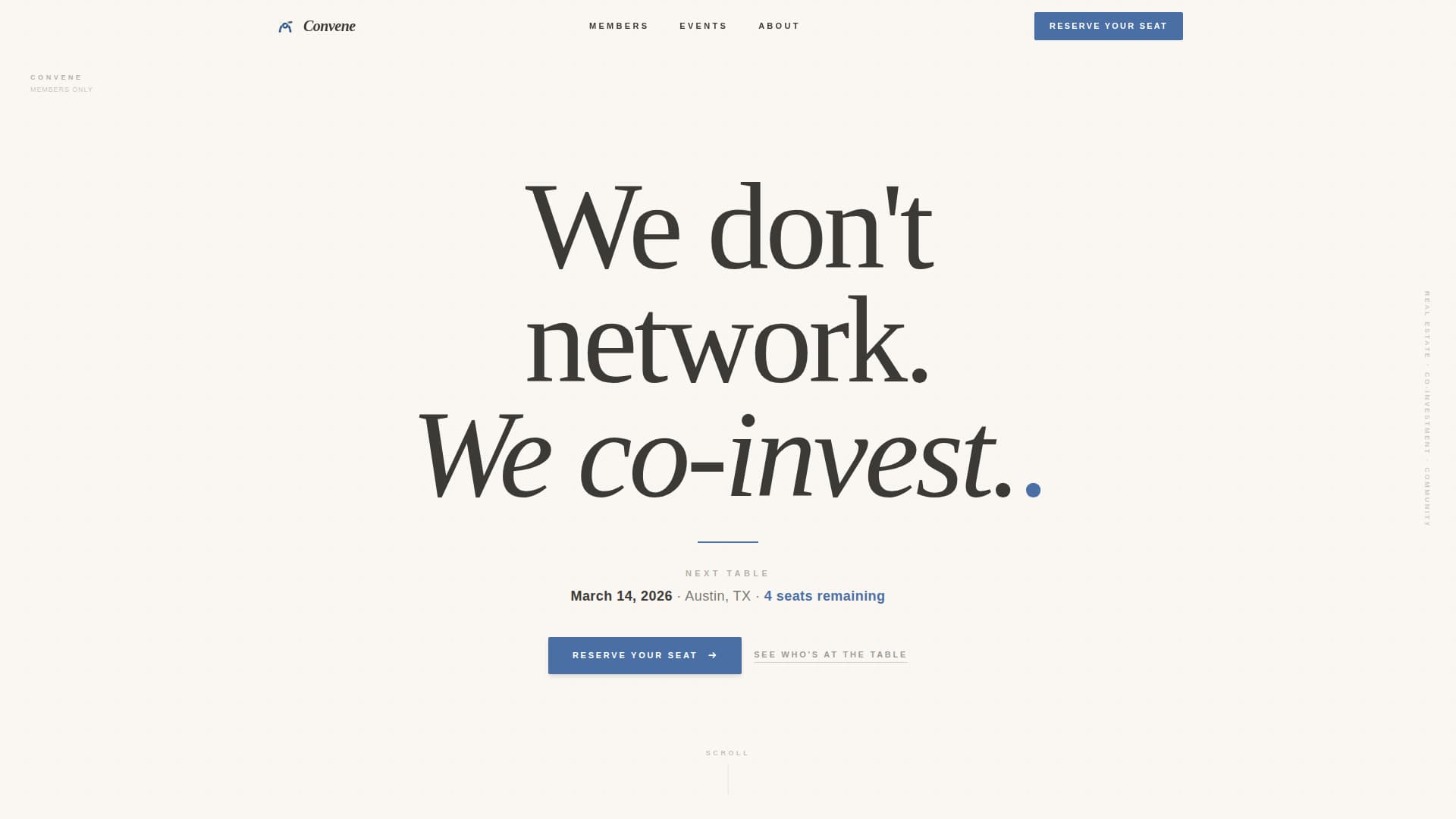 Convene - Collaborative Investors Landing Page Template