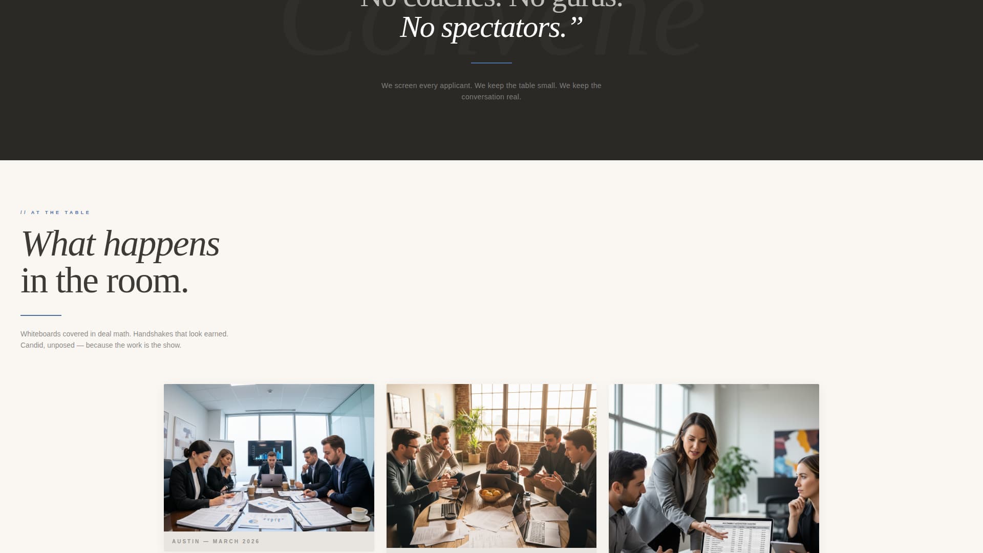 Convene - Collaborative Investors Landing Page Template