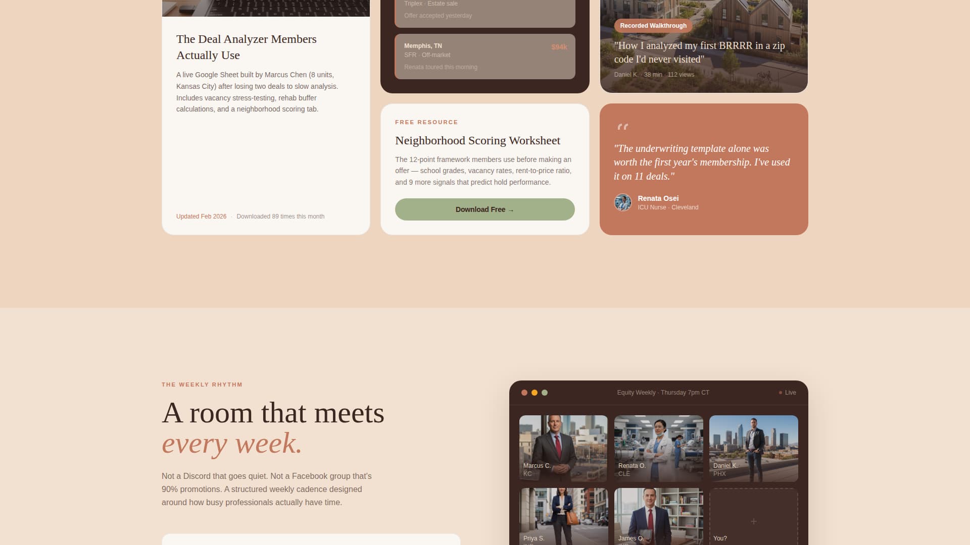 Equity - Warm Realestateinvestors Landing Page Template
