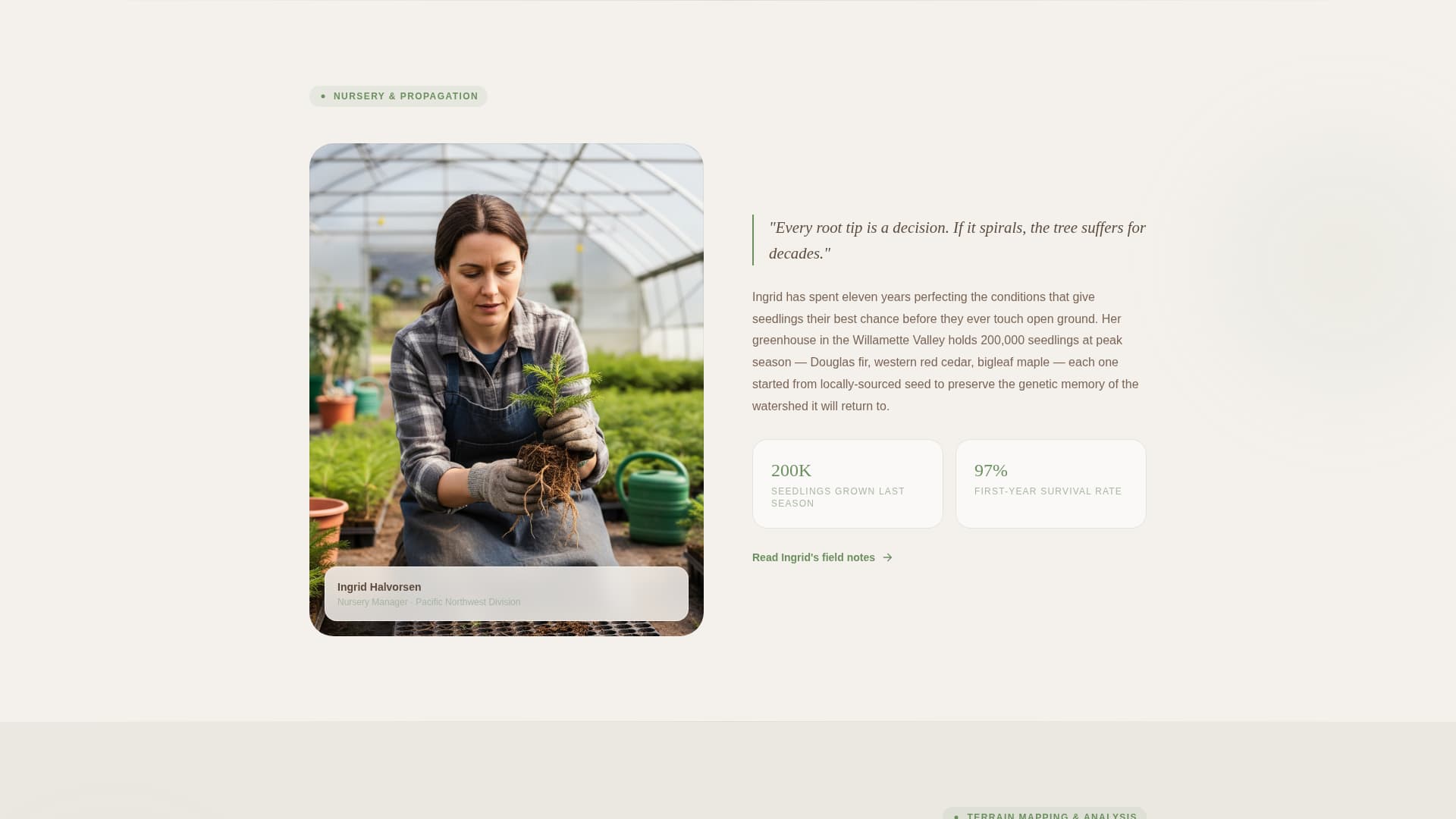Grove - Restorative Reforestation Landing Page Template