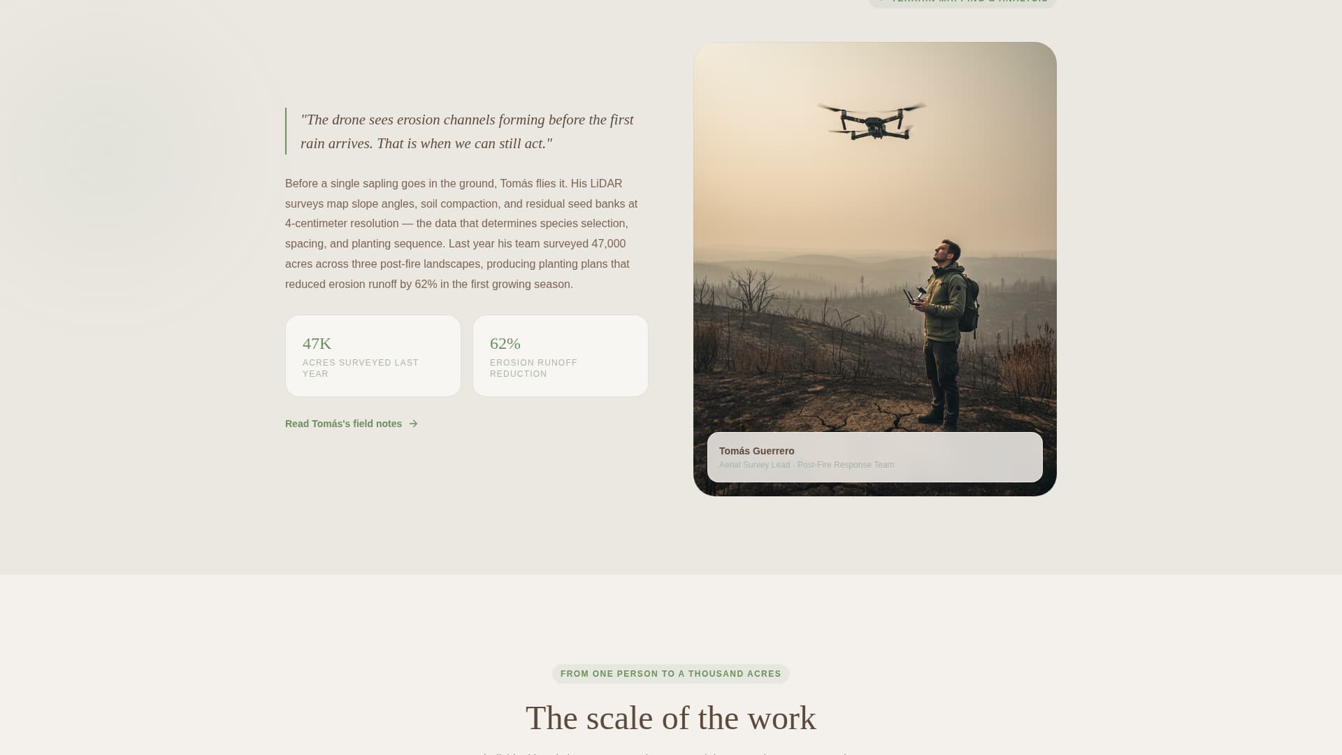 Grove - Restorative Reforestation Landing Page Template