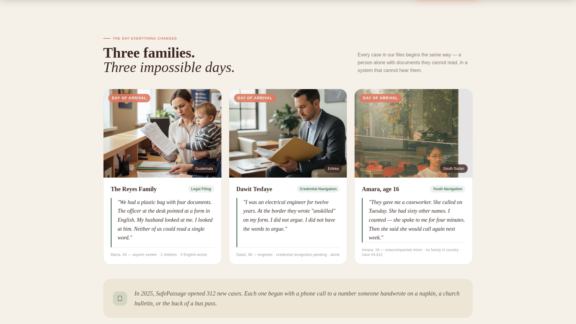 Passage - Transformative Refugee Landing Page Template