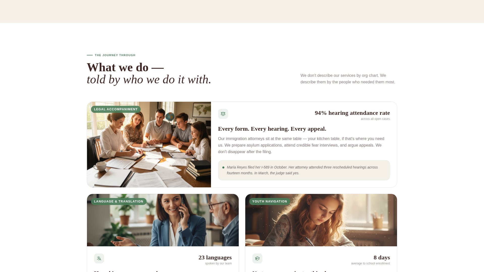 Passage - Transformative Refugee Landing Page Template