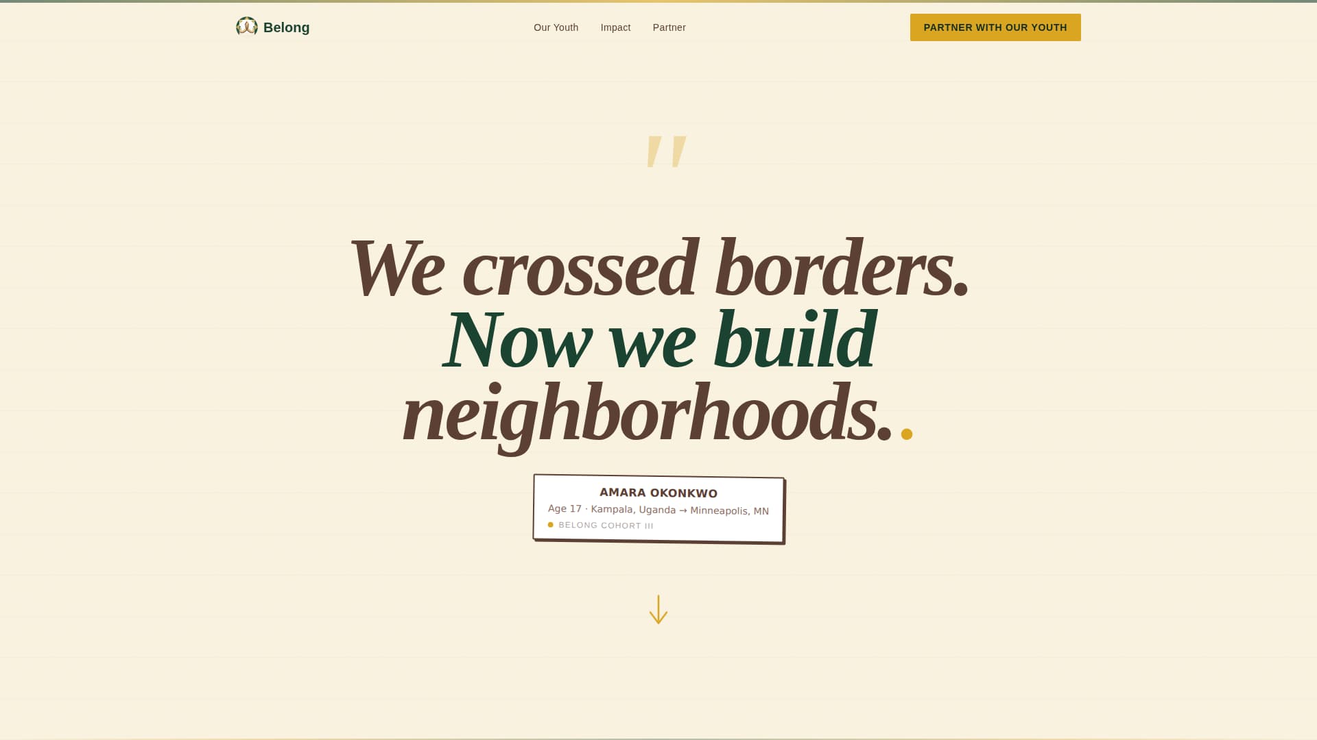 Belong - Empowering Refugeeyouth Landing Page Template