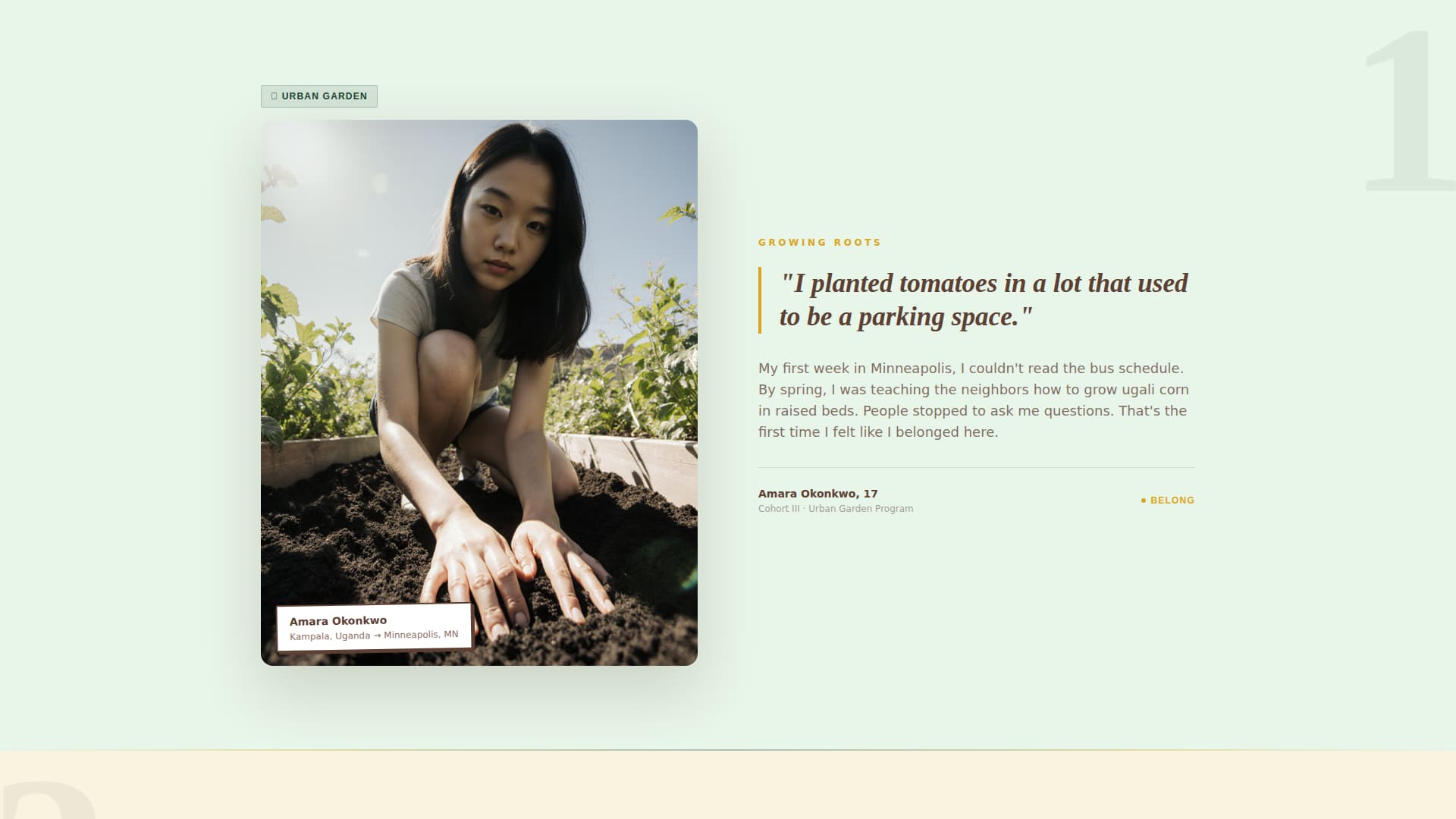 Belong - Empowering Refugeeyouth Landing Page Template