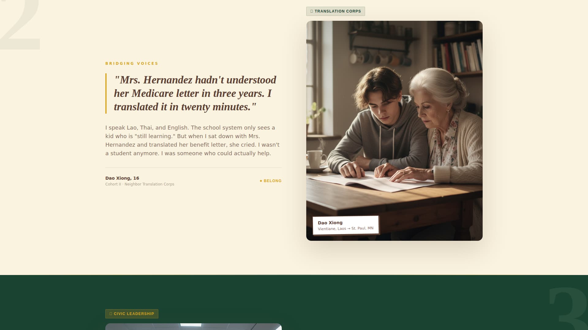 Belong - Empowering Refugeeyouth Landing Page Template