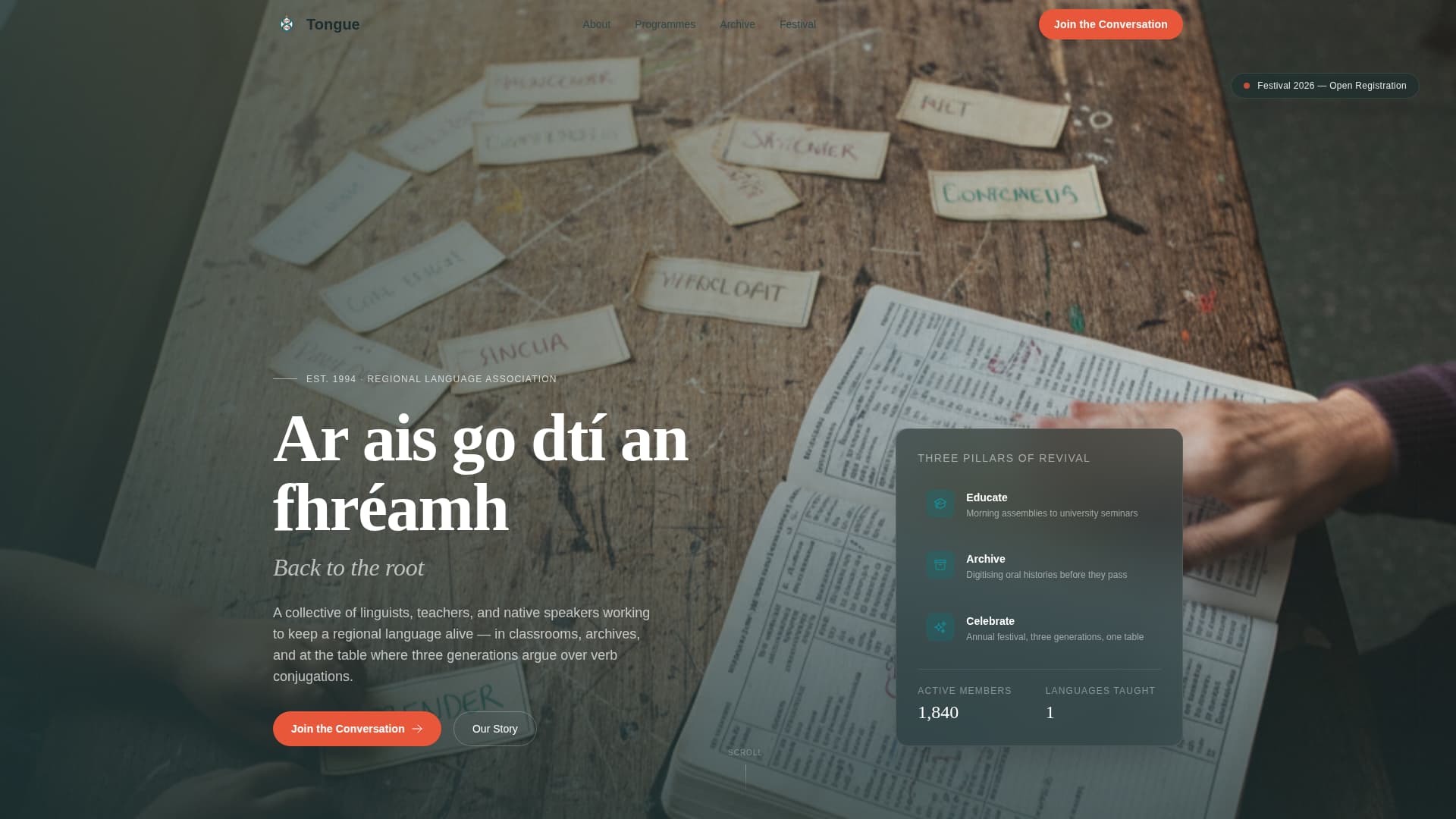 Tongue - Vibrant Language Landing Page Template