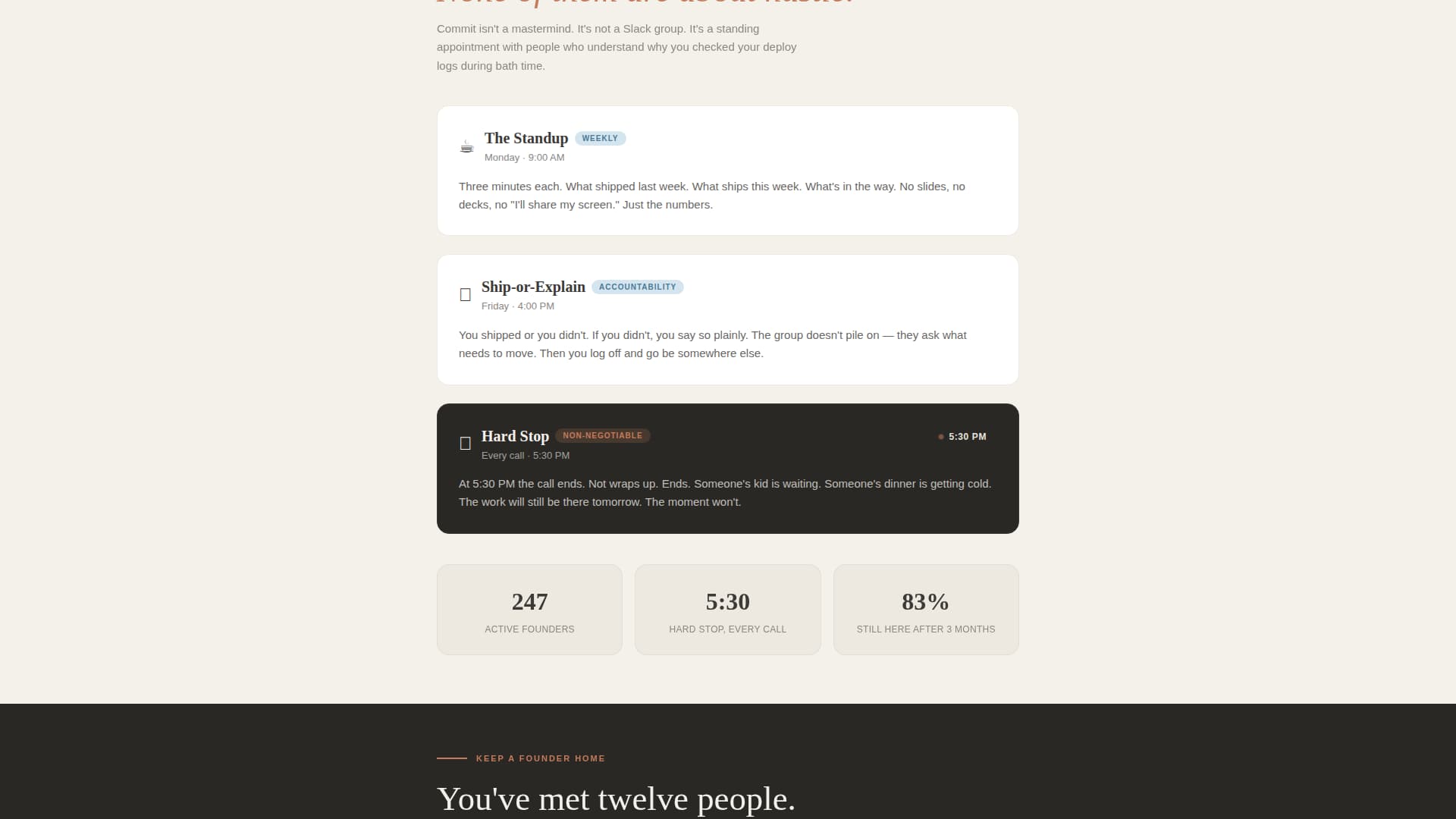 Commit - Heartfelt Saasfounders Landing Page Template