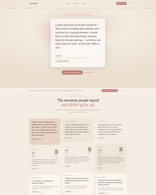 Founders - Healing SaaS Community Landing Page Template