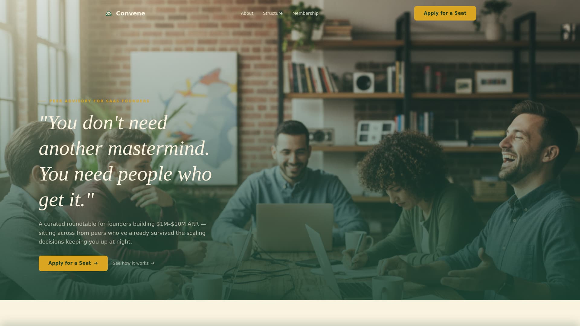 Convene - Rooted SaaS Founders Landing Page Template