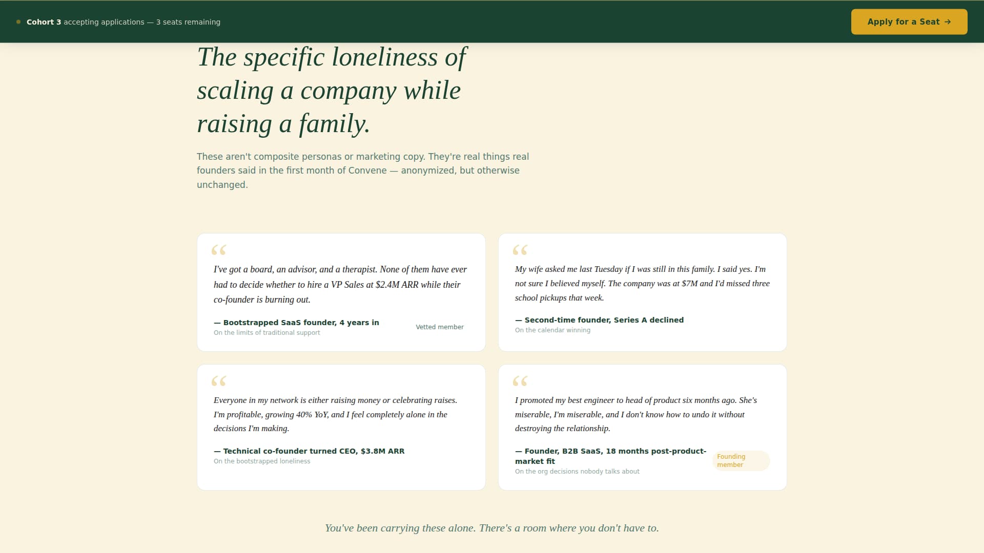 Convene - Rooted SaaS Founders Landing Page Template