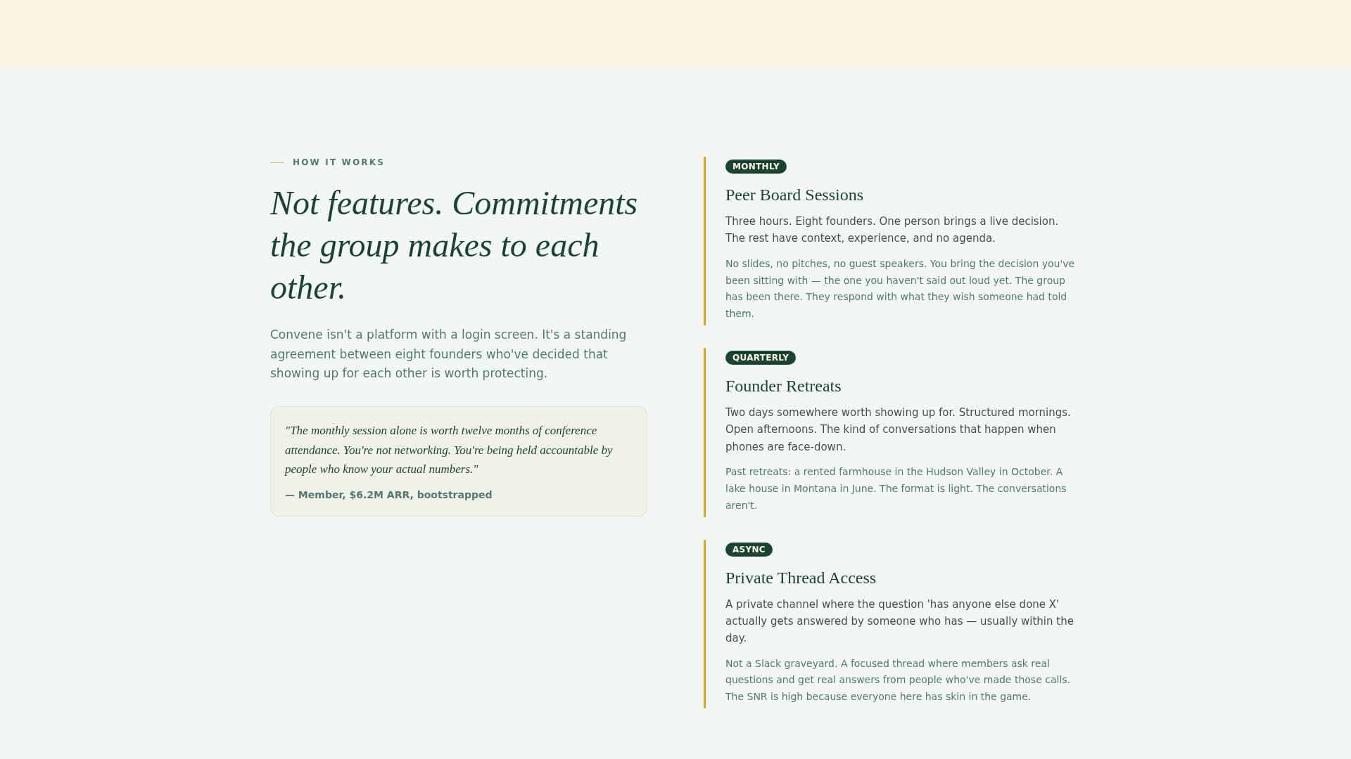Convene - Rooted SaaS Founders Landing Page Template