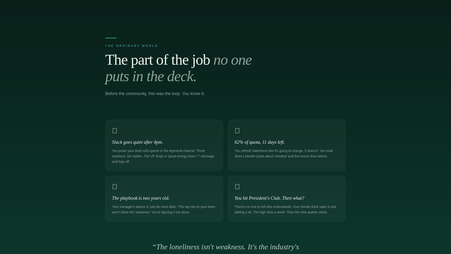 Closer - Transformative Salescommunity Landing Page Template