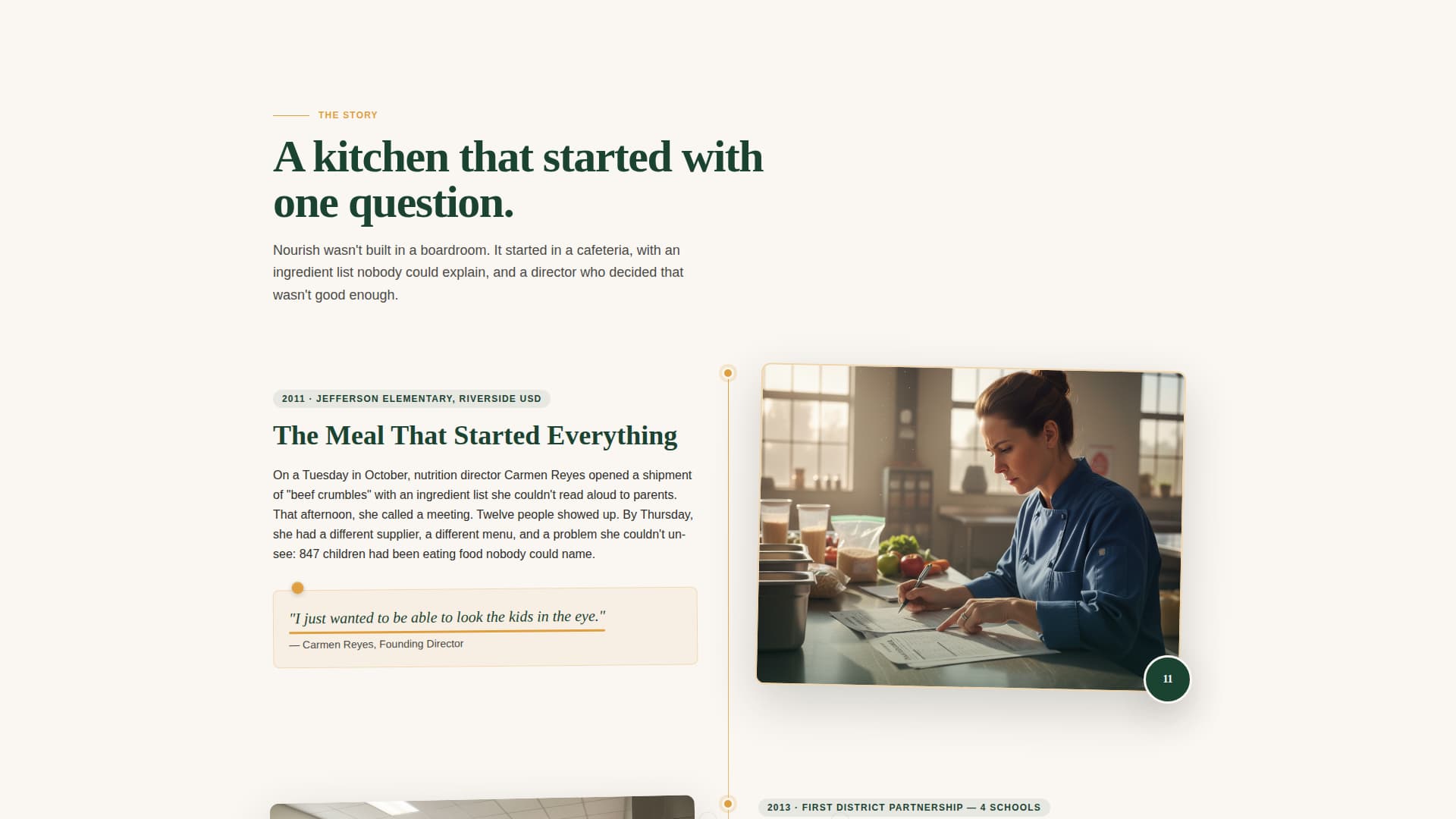 Nourish - Wholesome Schoolmeals Landing Page Template