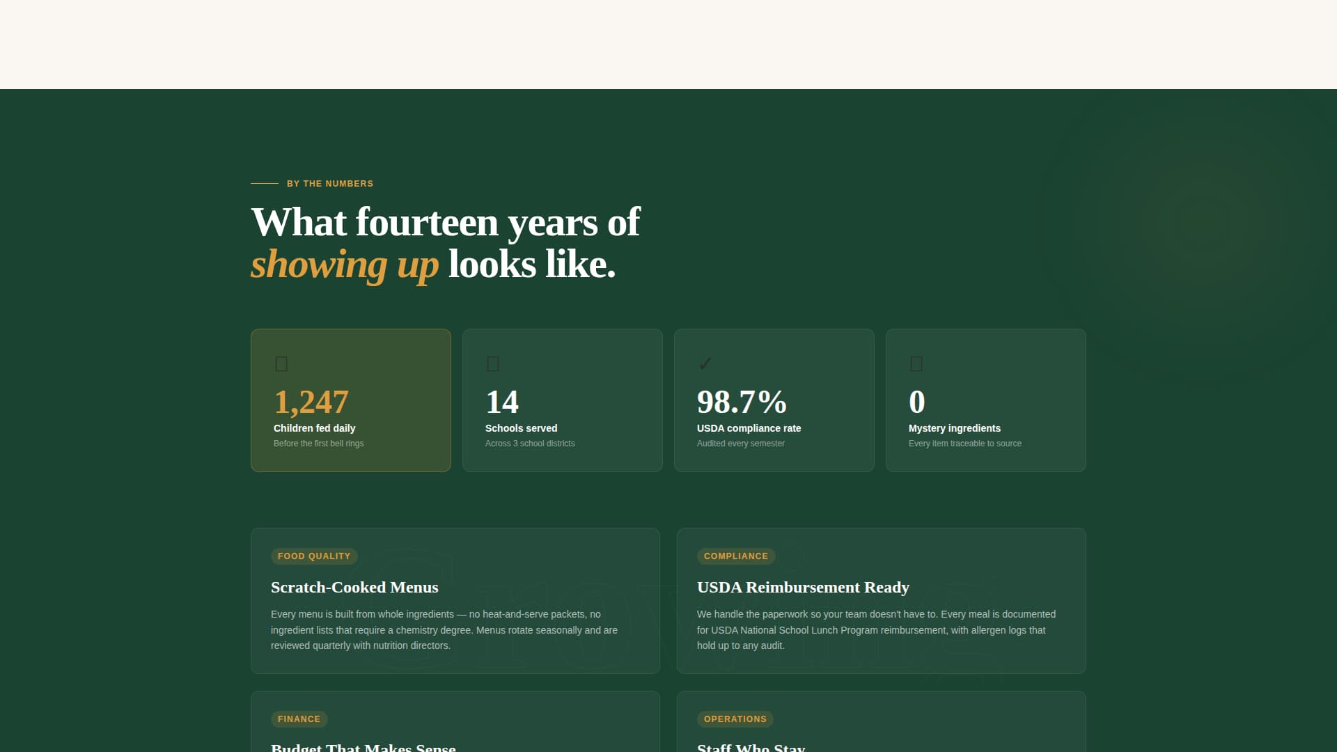 Nourish - Wholesome Schoolmeals Landing Page Template