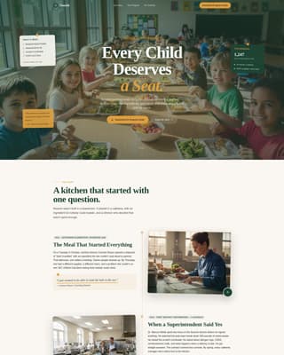 Nourish - Wholesome Schoolmeals Landing Page Template