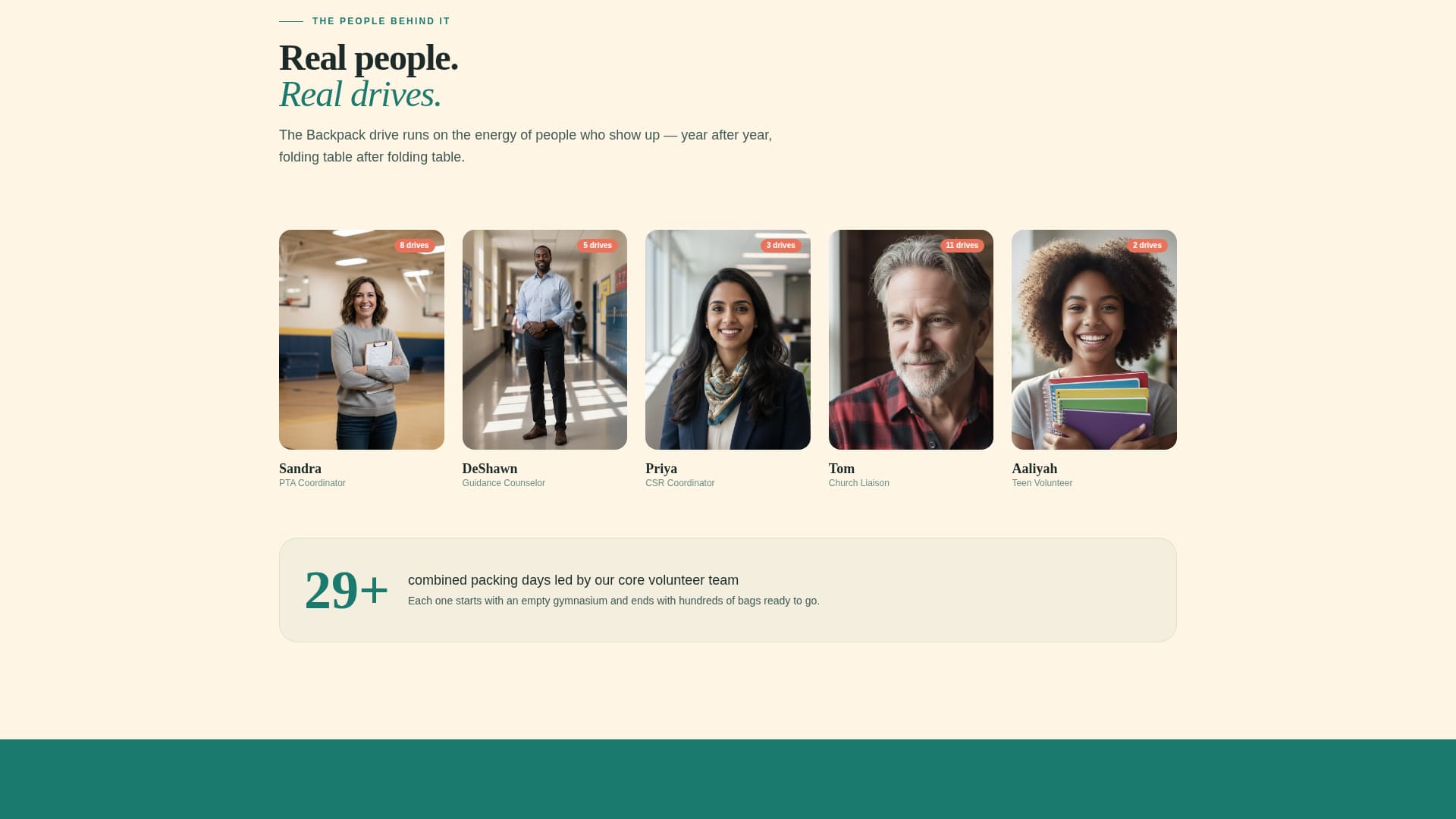Backpack - Compassionate Supplydrive Landing Page Template