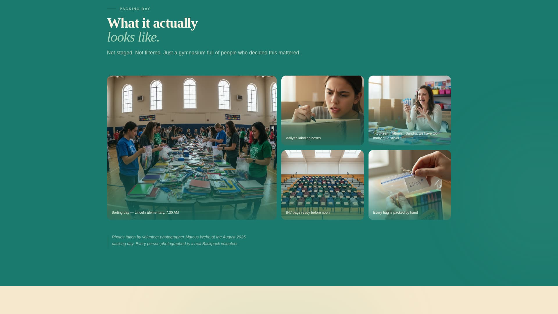 Backpack - Compassionate Supplydrive Landing Page Template