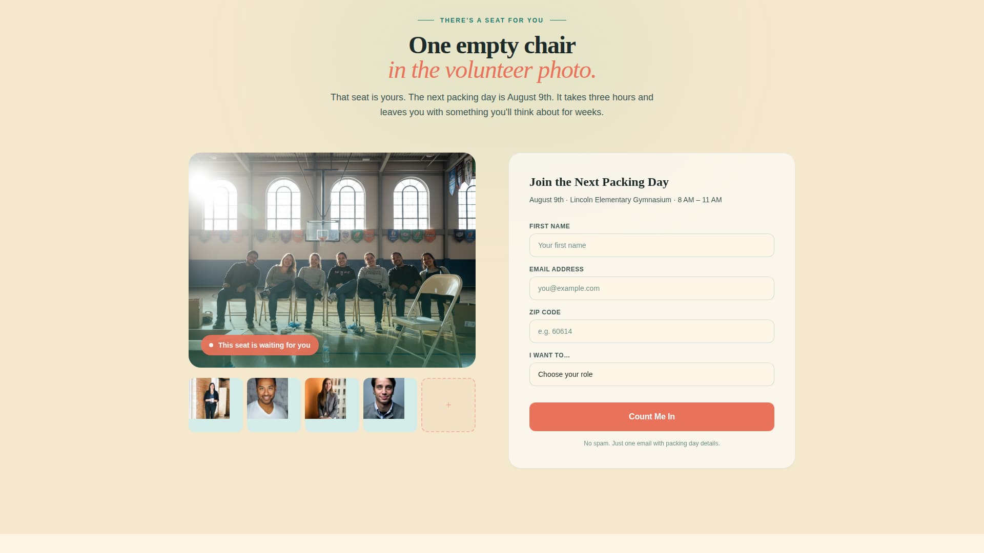 Backpack - Compassionate Supplydrive Landing Page Template
