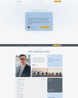 Gather - Welcoming Seniorcenter Landing Page Template