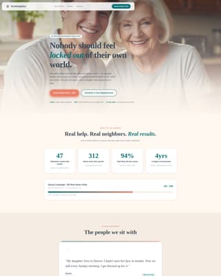Techneighbor - Heartfelt Seniorassistance Landing Page Template
