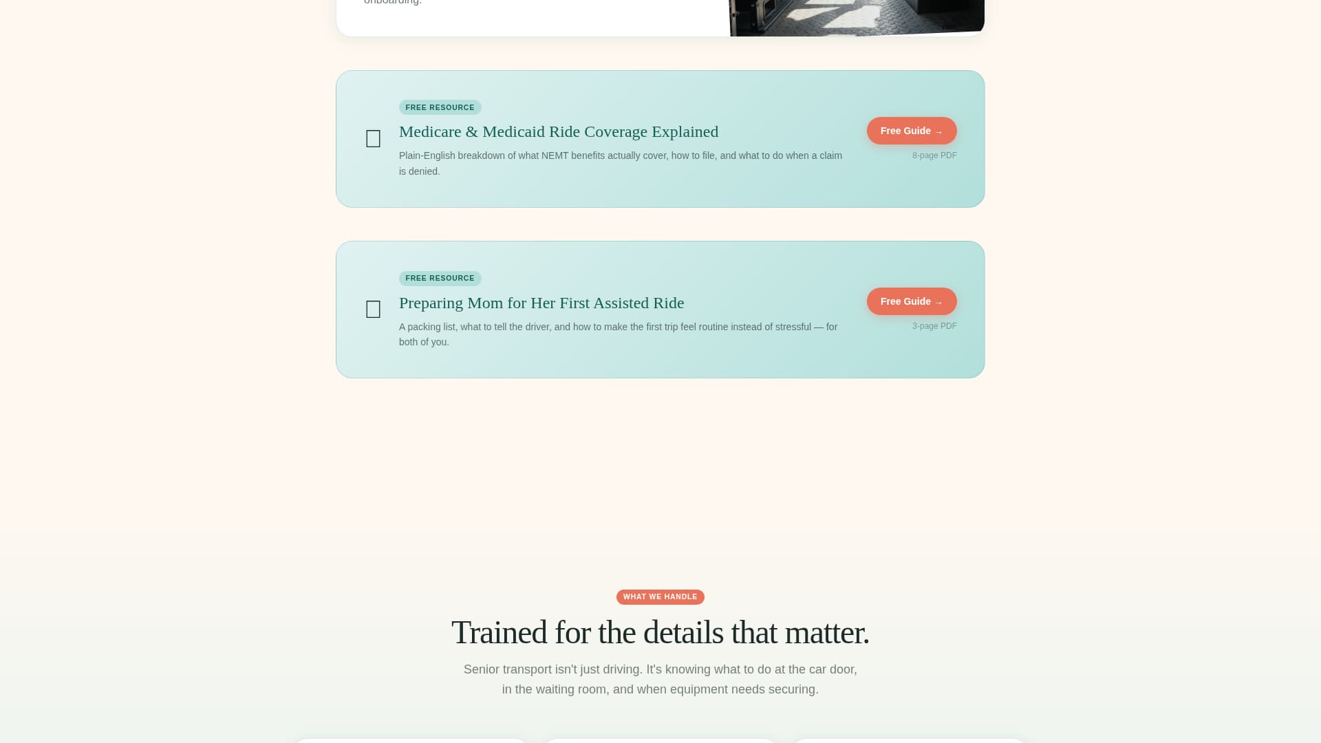 Ride - Trusted Seniortransportation Landing Page Template