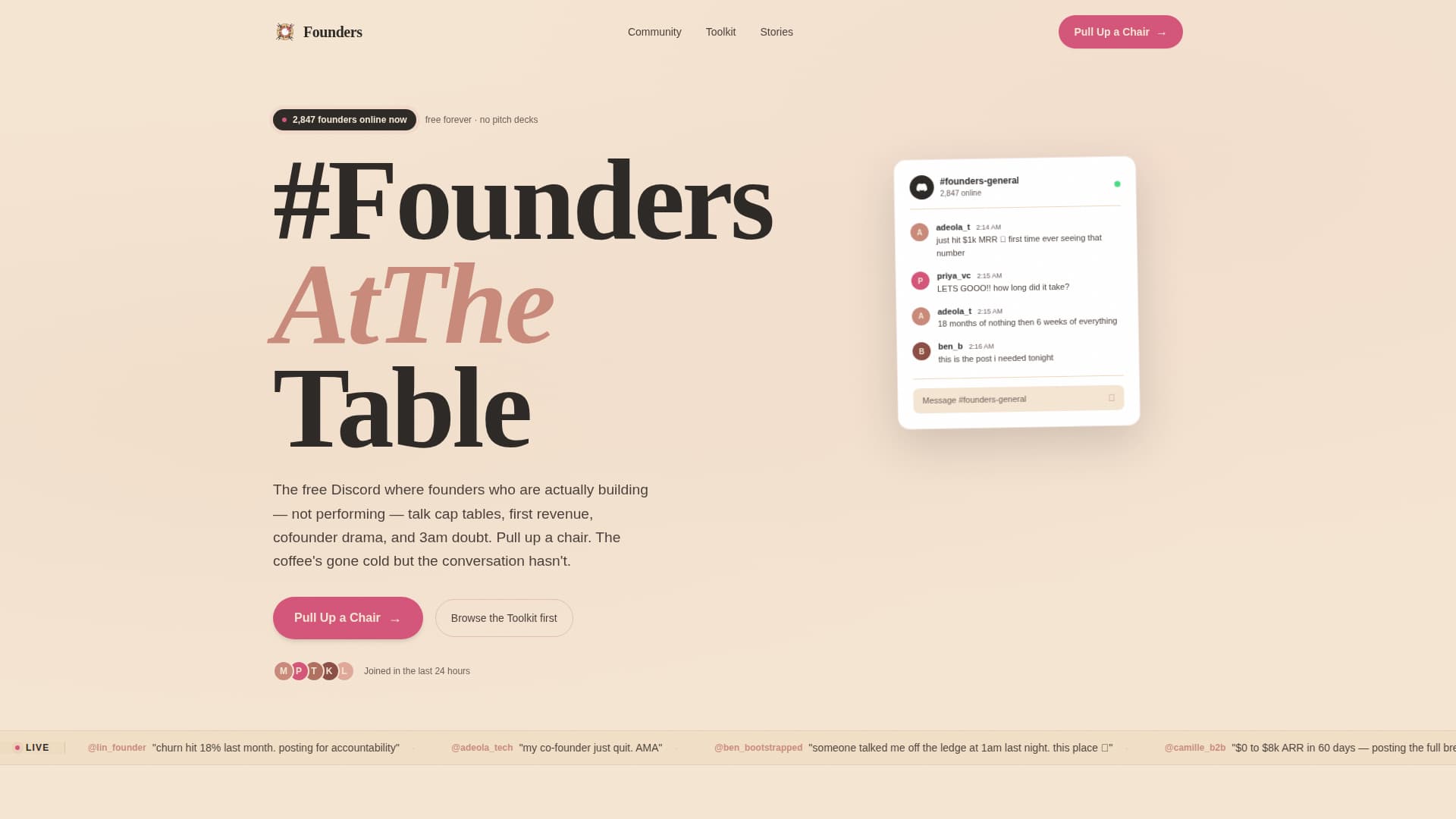 Founders - Authentic Startup Landing Page Template