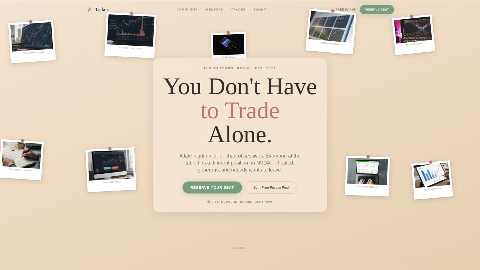 Ticker - Vibrant Traders Landing Page Template
