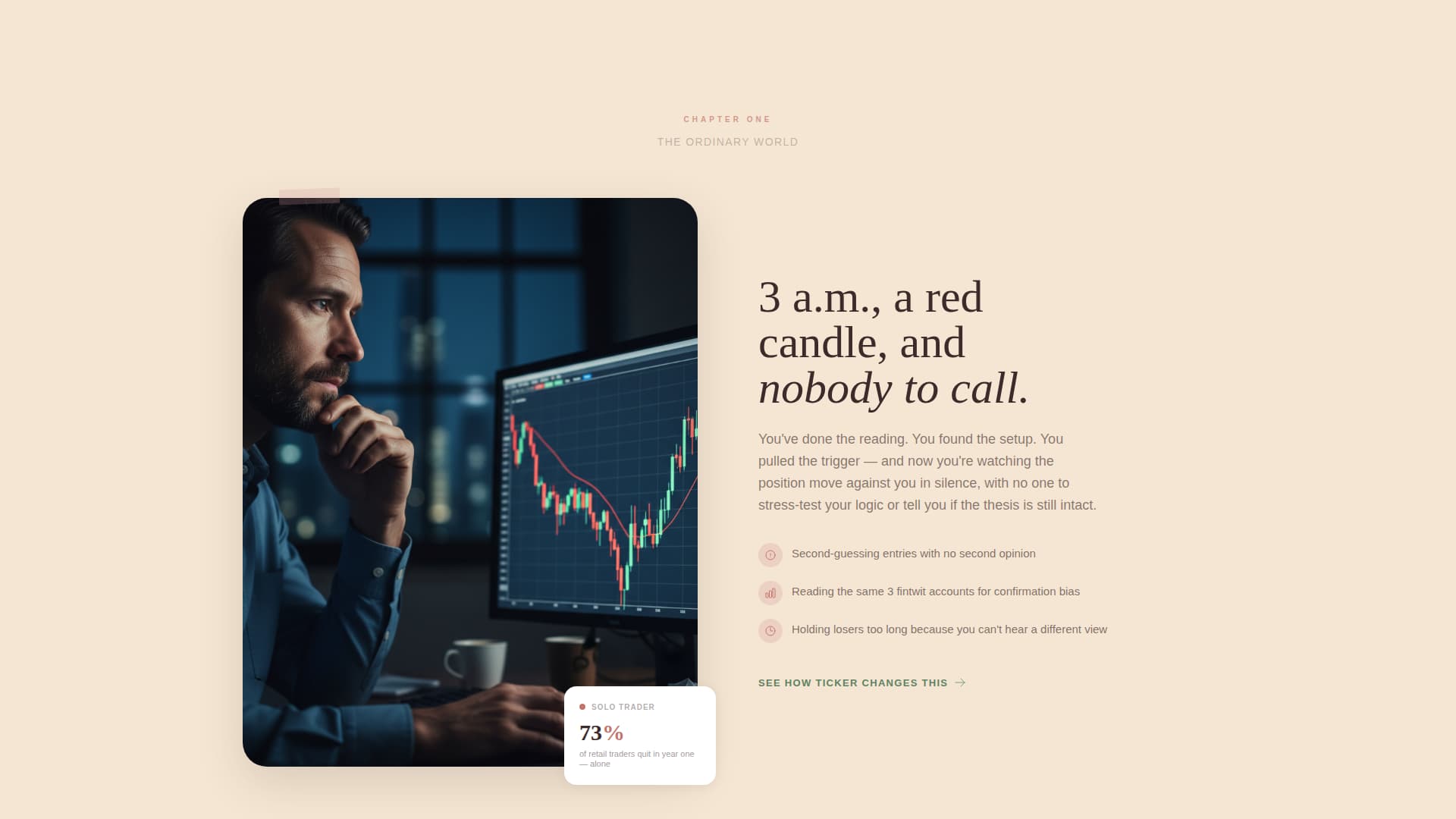 Ticker - Vibrant Traders Landing Page Template