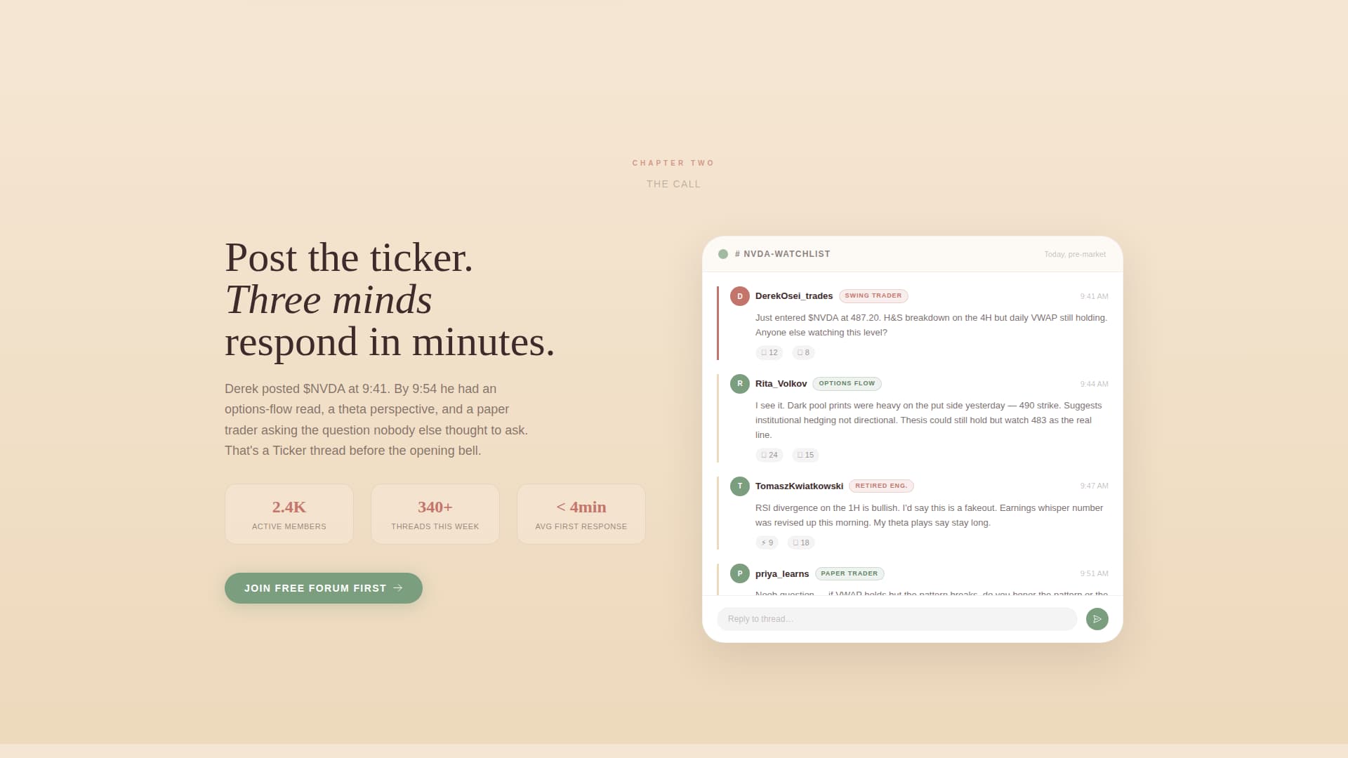 Ticker - Vibrant Traders Landing Page Template