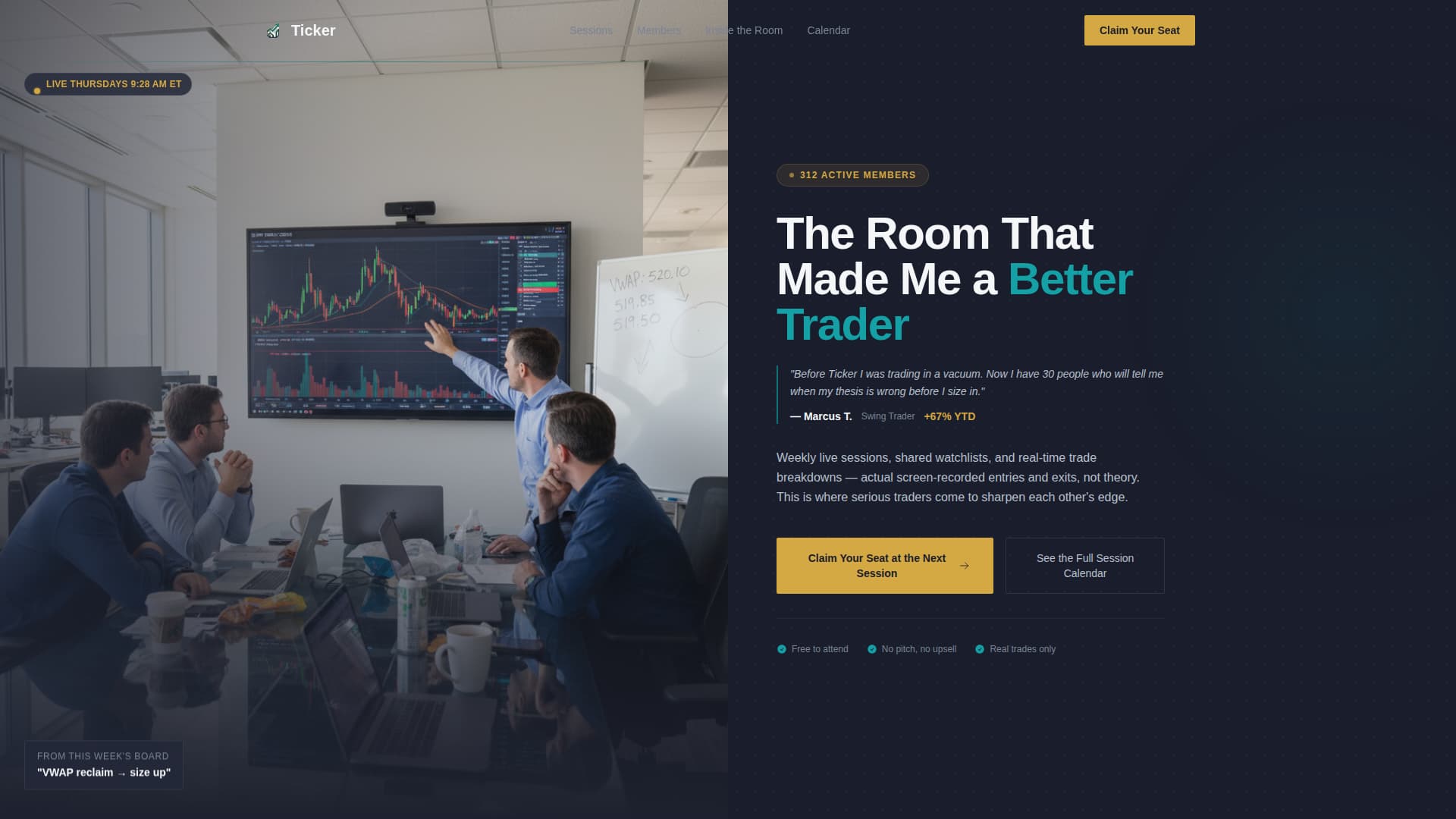 Ticker - Elite Traders Landing Page Template